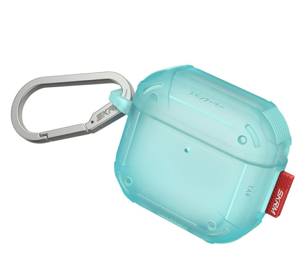 Skinarma Etui Mecha CE do AirPods 4 turkusowy - 1349118 - zdjęcie